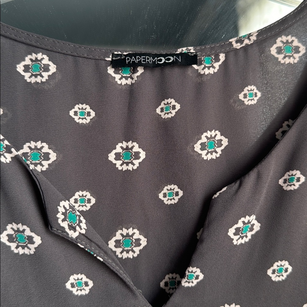 Papermoon Charcoal Patterned Blouse - image 2